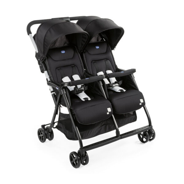 CHICCO OHLALA TWIN STROLLER BLACK NIGHT