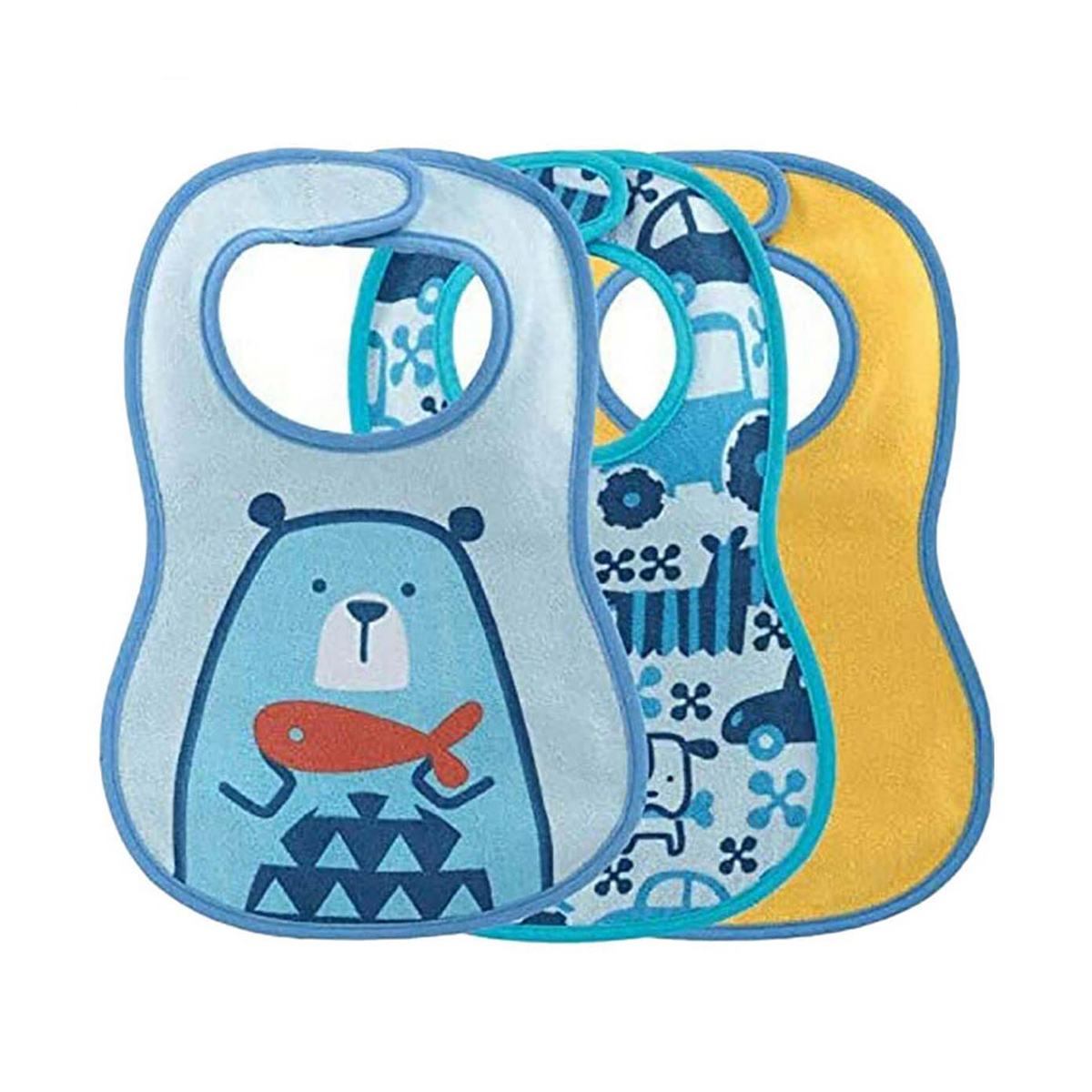 WEANING BIB 6M+ 3PCS BOY Chicco Bahrain