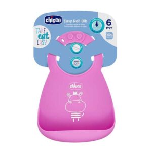 SILICONE BIB WITH CRUMBLE CATCHER PINK