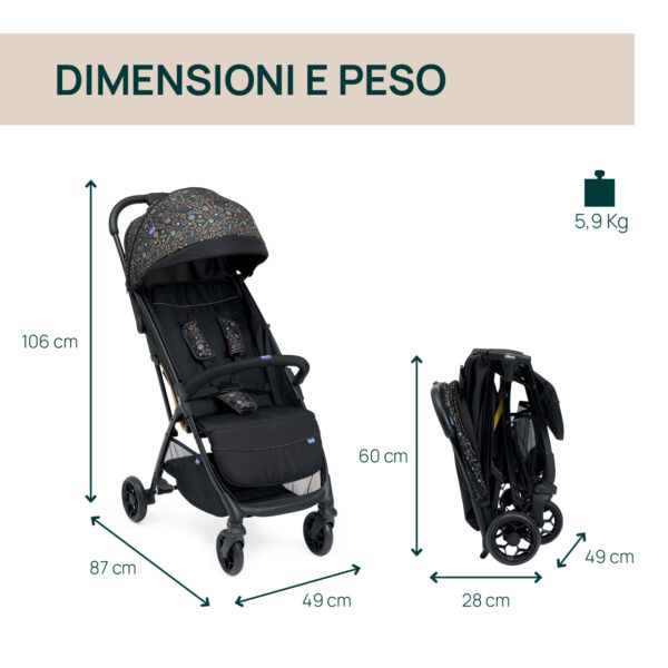 GLEE STROLLER PLAYFUL BLACK - Image 7