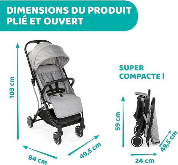 TROLLEYME STROLLER LIGHT GREY - Image 4