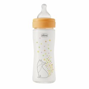 Chicco glass baby bottle 240ml slow flow newborn