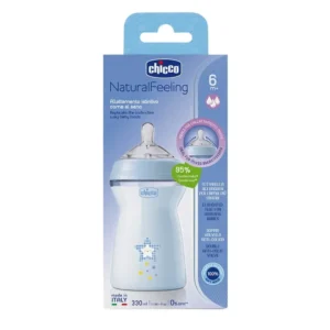 Chicco NaturalFeeling baby bottle 330ml fast flow Blue