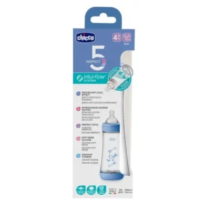 Chicco Perfect 5 baby bottle 300ml fast flow Blue