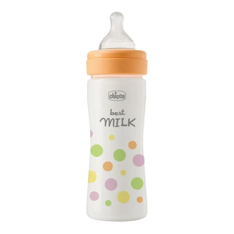 Chicco Perfect Easy baby bottle 330ml fast flow yellow