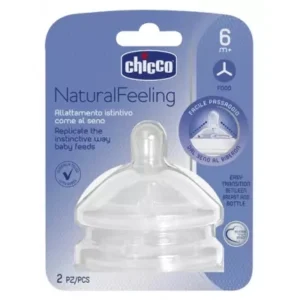 Chicco NaturalFeeling teat 6m food flow silicone