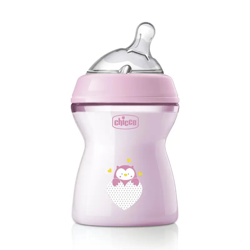 Chicco NaturalFeeling baby bottle 250ml medium flow pink
