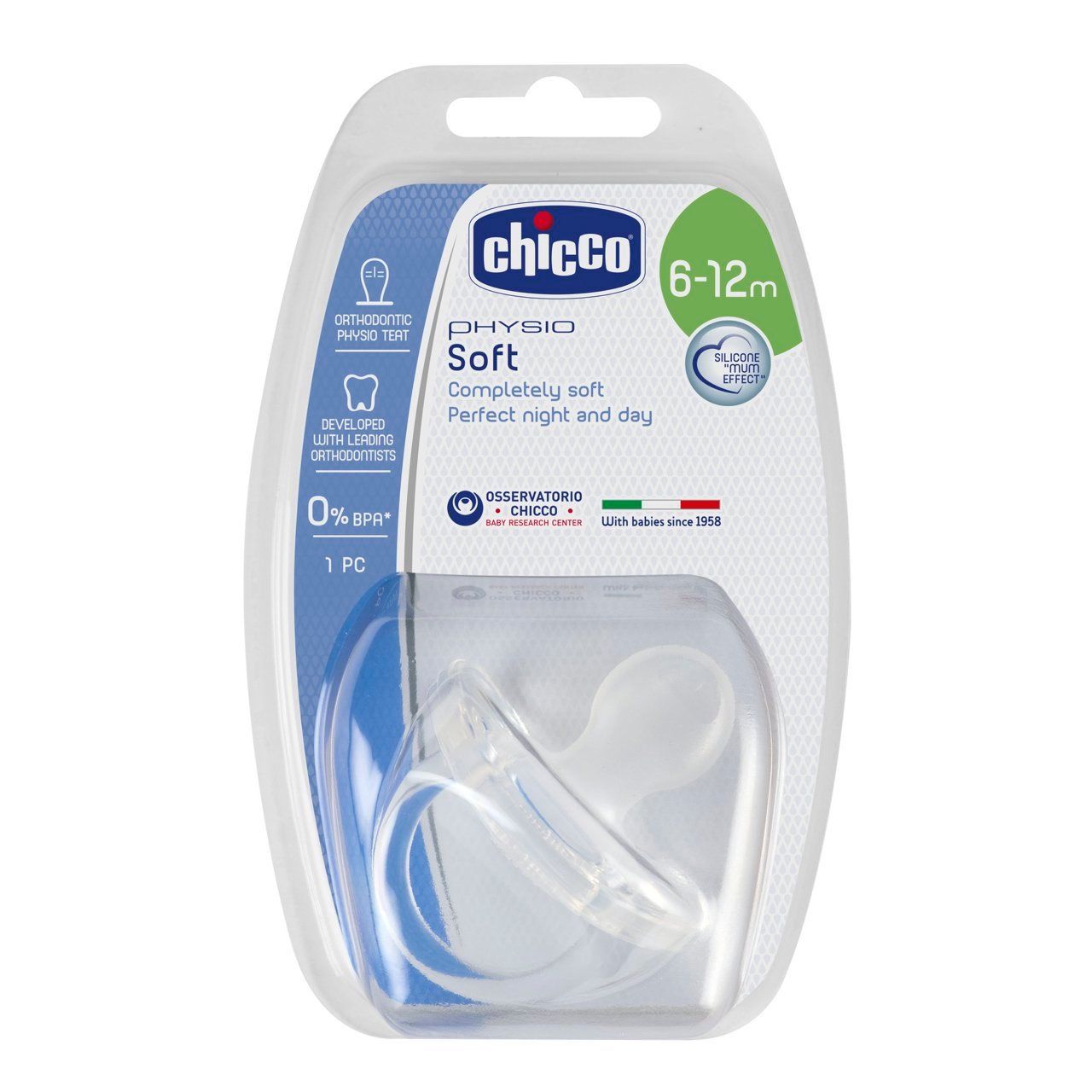 SOOTHER PH.SOFT NEUT SIL 6-16M 1PC B