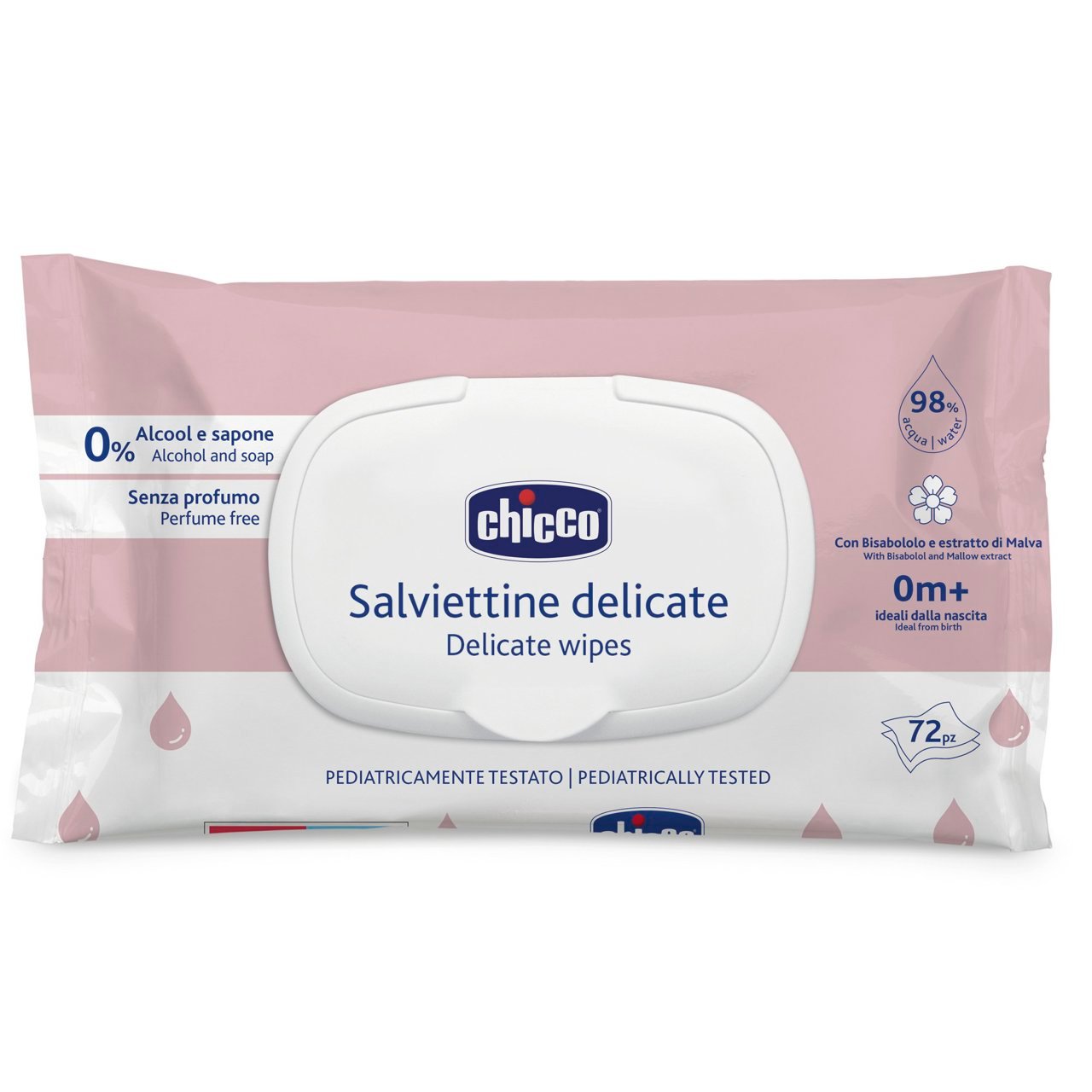 NEW DELICATE WIPES 72PCS + FLIPCOVER Chicco