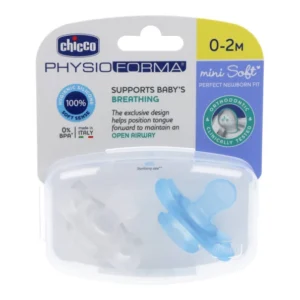 SOOTHER PHYSIO MINI SOFT BLUE 0-2M 2PCS