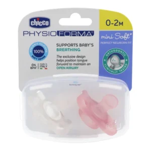 SOOTHER PHYSIO MINI SOFT PINK 0-2M 2PCS
