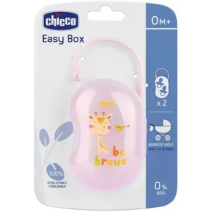 SOOTHER HOLDER PINK 2 SOOTHERS