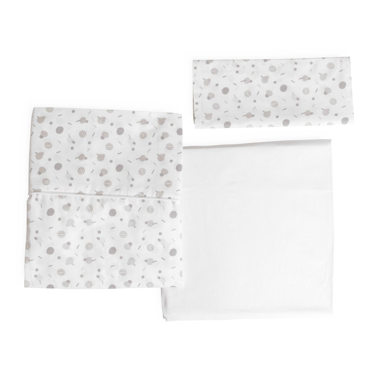 CRIB SET 2PC COTTON U&D+PC N2M FOR.CONFETTI
