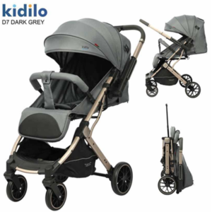 Kidilo Stroller (D7) Dark Grey 8-840