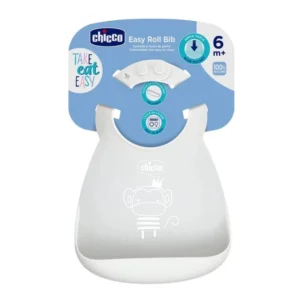 SILICONE BIB WITH CRUMBLE CATCHER GREY