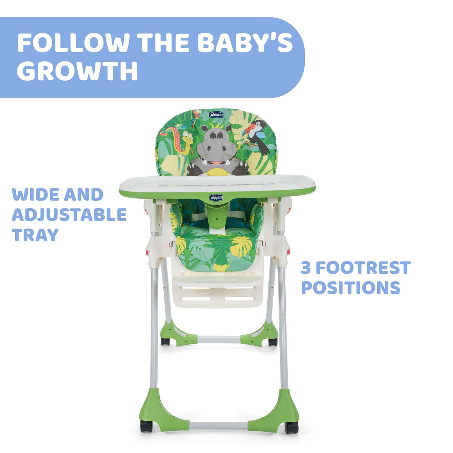 Chicco Polly Easy Highchair Happy Jungle
